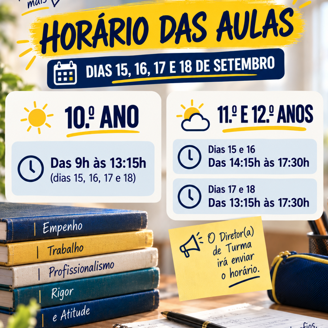 Regresso às aulas | Ano Letivo 2026/2027